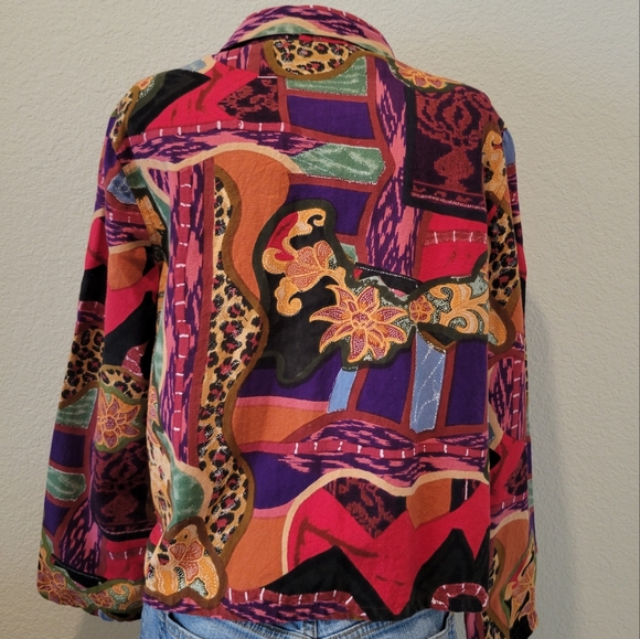 Take Two multi-colors+patterns button shirt XL - Picture 4 of 9